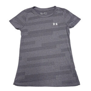 Under Armour Shirt Womens Extra Small XS Purple Heat Gear Athletic Workout Gym